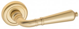 VNZ4108 Дверная ручка на круглой розетке VENEZIA VIGNOLE D1 французское золото классика латунь Итали