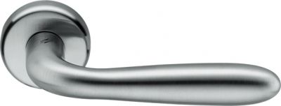 CLB065 Дверная ручка на круглой розетке COLOMBO Robot CD41R-CM матовый хром модерн многослойное галь