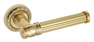 VNZ3649 Дверная ручка на круглой розетке VENEZIA IMPERO D2 полированная латунь классика латунь Итали