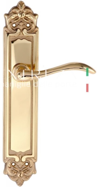 117331 Дверная ручка на планке PL02 EXTREZA AGATA 310 полированная латунь F01 классика многослойное 
