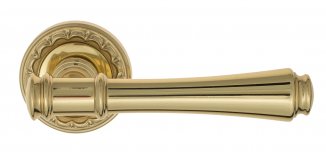 VNZ3217 Дверная ручка на круглой розетке VENEZIA CALLISTO D2 полированная латунь классика латунь Ита
