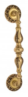 VNZ966 Дверная ручка скоба VENEZIA GIFESTION  D4 290мм (230мм) французское золото/коричневый латунь 