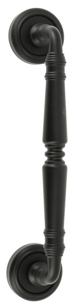 117445 Дверная ручка скоба EXTREZA PETRA 304 матовый черный F22 классика многослойное гальваническое