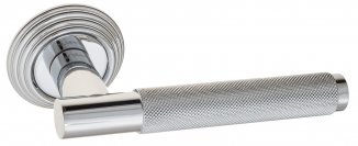 FCT881 Дверная ручка на круглой розетке Fratelli Cattini UNA X D8-CR полированный хром латунь Италия