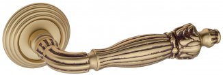 VNZ3787 Дверная ручка на круглой розетке VENEZIA OLIMPO D8 французское золото/коричневый классика ла