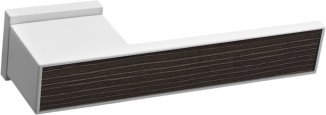 FCT658 Дверная ручка на прямоугольной розетке Fratelli Cattini COSMO NATURA TERRA 6-BI матовый белый