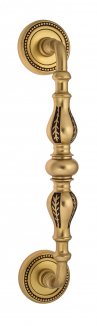 VNZ965 Дверная ручка скоба VENEZIA GIFESTION  D3 285мм (230мм) французское золото/коричневый латунь 