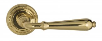 VNZ041 Дверная ручка на круглой розетке VENEZIA CLASSIC D3 полированная латунь классика латунь Итали