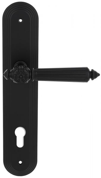 117982 Дверная ручка на планке PL05 EXTREZA LEON 303 CYL матовый черный F22 классика многослойное га