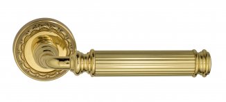 VNZ2999 Дверная ручка на круглой розетке VENEZIA MOSCA D2 полированная латунь классика латунь Италия