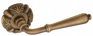 VNZ2960 Дверная ручка на круглой розетке VENEZIA CLASSIC D5 матовая бронза классика латунь Италия
