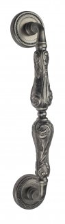 VNZ583 Дверная ручка скоба VENEZIA MONTE CRISTO  D3 315мм (260мм) античное серебро латунь Италия