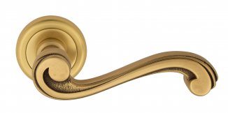VNZ2761 Дверная ручка на круглой розетке VENEZIA VIVALDI D1 французское золото классика латунь Итали