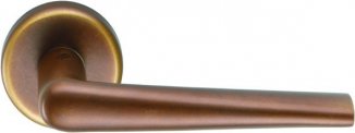 CLB072 Дверная ручка на круглой розетке COLOMBO Robotre CD91RSB-BR бронза модерн многослойное гальва