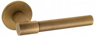 FCT836 Дверная ручка на круглой розетке Fratelli Cattini UNA  7FS-BY матовая бронза латунь Италия