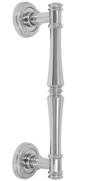 123535 Дверная ручка скоба EXTREZA PIERO 326 полированный хром F04 классика многослойное гальваничес
