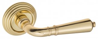 VNZ3760 Дверная ручка на круглой розетке VENEZIA VIGNOLE D8 полированная латунь классика латунь Итал