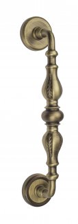 VNZ549 Дверная ручка скоба VENEZIA GIFESTION  D1 280мм (230мм) матовая бронза латунь Италия
