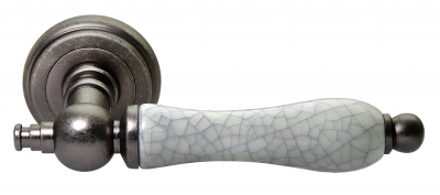 106064 Ручка на круглой розетке Morelli MH-42 античное серебро стандартная классика zamak (ЦАМ) Кита