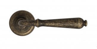VNZ033 Дверная ручка на круглой розетке VENEZIA CLASSIC D1 античная бронза классика латунь Италия