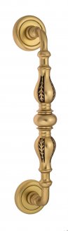 VNZ963 Дверная ручка скоба VENEZIA GIFESTION  D1 280мм (230мм) французское золото/коричневый латунь 