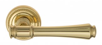 VNZ3224 Дверная ручка на круглой розетке VENEZIA CALLISTO D3 полированная латунь классика латунь Ита
