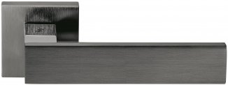 CLB206 Дверная ручка на квадратной розетке COLOMBO Alba LC91RSB-GLS матовый графит модерн многослойн