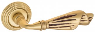 VNZ1852 Дверная ручка на круглой розетке VENEZIA OPERA D8 французское золото/коричневый классика лат