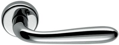 CLB064 Дверная ручка на круглой розетке COLOMBO Robot CD41R-CR полированный хром модерн многослойное