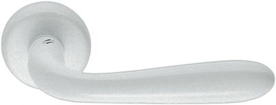 CLB067 Дверная ручка на круглой розетке COLOMBO Robot CD41R-BI белый модерн многослойное гальваничес
