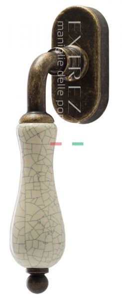 119980 Ручка оконная EXTREZA DANA CRACKLE 306 F23 античная бронза латунь Италия
