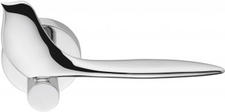 CLB333 Дверная ручка на круглой розетке COLOMBO Twitty TK11RSB-CR полированный хром модерн многослой