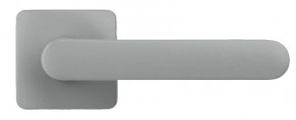 CLB438 Дверная ручка на квадратной розетке COLOMBO ONEQ CC21RSB-C04 серебристый модерн многослойное 