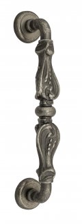 VNZ536 Дверная ручка скоба VENEZIA FLORENCE  D1 310мм (260мм) античное серебро латунь Италия