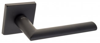 FCT703 Дверная ручка на квадратной розетке Fratelli Cattini LINEA 2 8.7-NM матовый черный zamak (ЦАМ