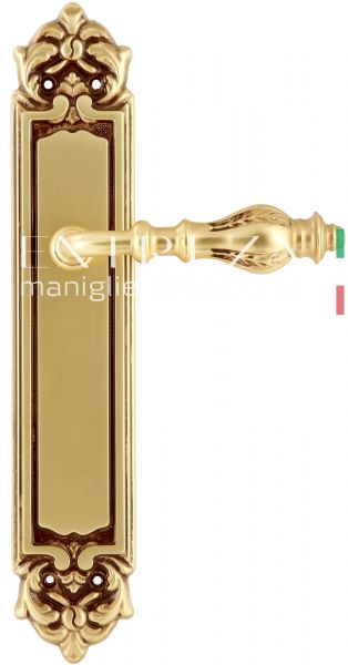 118654 Дверная ручка на планке PL02 EXTREZA EVITA 301 французское золото/коричневый классика многосл