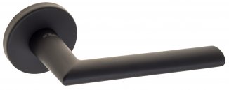 FCT717 Дверная ручка на круглой розетке Fratelli Cattini LINEA 2 7.7-NM матовый черный латунь Италия
