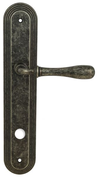 119466 Дверная ручка на планке PL05 EXTREZA CARRERA  321 WC античное серебро F45 классика многослойн