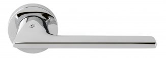 CLB344 Дверная ручка на круглой розетке COLOMBO Alato JP11RSB-CR полированный хром модерн многослойн