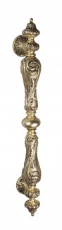 VNZ576 Дверная ручка скоба VENEZIA MARGHERITA 625мм (465мм) французское золото/коричневый латунь Ита