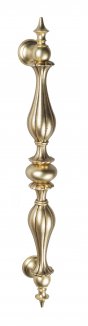 VNZ757 Дверная ручка скоба VENEZIA PIAZETTA 565мм (440мм) французское золото/коричневый латунь Итали
