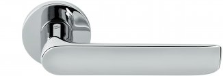 CLB180 Дверная ручка на круглой розетке COLOMBO Lund SE11RSB-CR полированный хром классика многослой