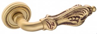 VNZ3193 Дверная ручка на круглой розетке VENEZIA FLORENCE D3 французское золото/коричневый классика 