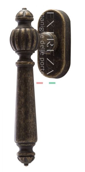 119483 Ручка оконная EXTREZA DANIEL 308  F23 античная бронза латунь Италия