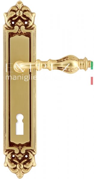 118656 Дверная ручка на планке PL02 EXTREZA EVITA 301 CYL французское золото/коричневый классика мно