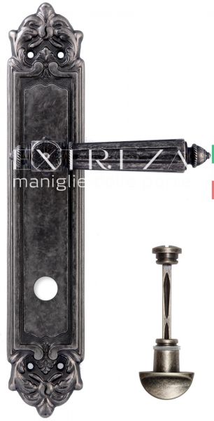 120052 Дверная ручка на планке PL02 EXTREZA LEON 303 WC античное серебро F45 классика многослойное г