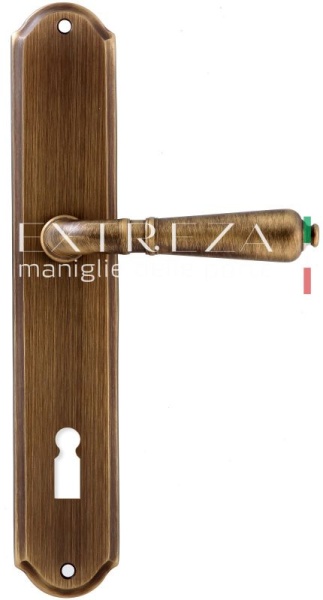 122214 Дверная ручка на планке PL01 EXTREZA PETRA 304 KEY матовая бронза F03 классика многослойное г