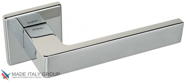 FCT302 Дверная ручка на квадратной розетке Fratelli Cattini BOOM 8FS-CR полированный хром zamak (ЦАМ
