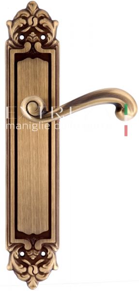 117134 Дверная ручка на планке PL02 EXTREZA BERTA 312 матовая бронза F03 классика многослойное гальв