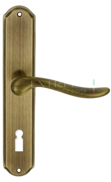 119611 Дверная ручка на планке PL01 EXTREZA TOLEDO 323 KEY матовая бронза F03 классика многослойное 